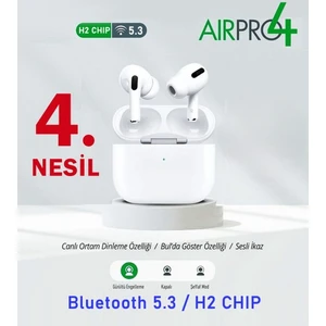 Air Pro | 4. Nesil | Anc | Kablosuz Kulaklık | h2 Chip | Bluetooth 5.3 Versiyon