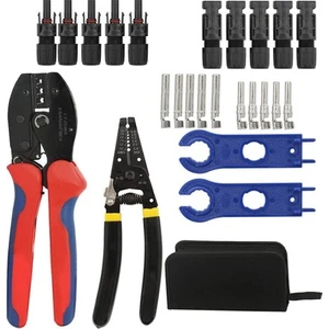 Solar Konnektör Terminali Sıkma Pensesi -2546B Fotovoltaik Sıkma Aleti Kiti Solar Sıkma Aleti ve Kablo Kesici Kiti (Yurt Dışından)