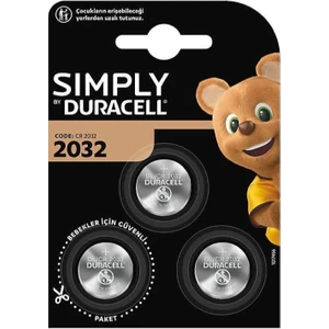 2032 Düğme Pil 3'lü CR-2032