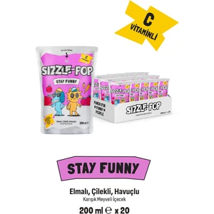 Stay Funny Havuç Kırmızı Elma Çilek Meyve Suyu 200 ml x 20 Adet