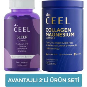 Vita Ceel 2 'li Uyku Vitamini Magnezyum Complex, Collagen Tip 1, 3