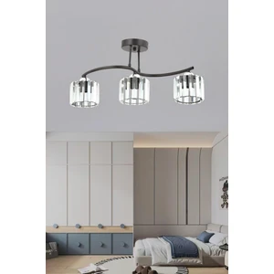 ESSLİGHT AHU 3 LÜ SIRALI AVİZE (KRİSTAL TAŞLI) SALON MUTFAK YATAK ODASI GENÇ ODASI OFİS