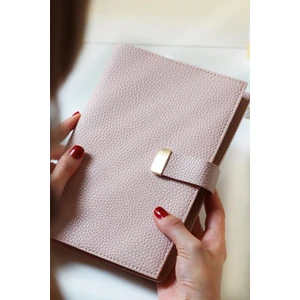 Victoria's Journals Executive Vegan Deri Defter. A5. 100 Gr. 240 Sayfa. Kenar Yaldızlı Şeftali