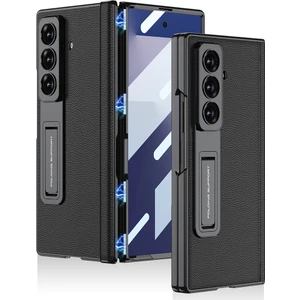 Samsung ​Galaxy Z Fold 7 Kılıf Deri Standlı Zore Kıpta Premium Kılıf