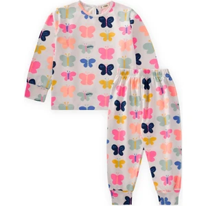 Desenli Pijama Takım 2-10 Yaş Kelebek Desen
