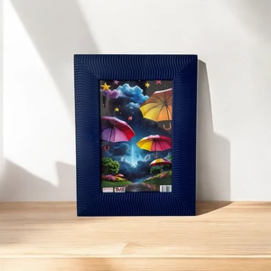 Dalgalı Fotoğraf Çerçevesi | Modern Masaüstü & Duvar Çerçevesi – Beyaz, Siyah, Lacivert, Mor, Pembe