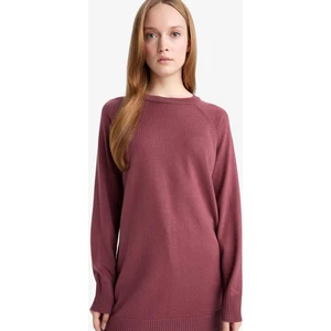 Regular Fit Bisiklet Yaka Basic Düz Triko Kazak Tunik C4474AX25WN