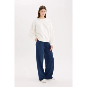 Straight Fit Beli Lastikli İnce Eşofman Altı Uzun Boy Cepli Basic Düz D6667AX25SP