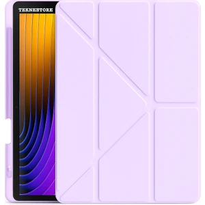 Xiaomi Pad 7 Pro / Pad 7 Kılıf Katlanır Kalem Bölmeli Silikon Standlı Uyku Modlu Akıllı Kapak