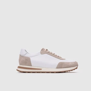 Erkek Spor Ayakkabı [052120], Beyaz - Bej Süet, 40