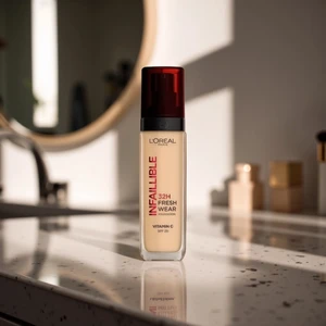 L'Oréal Paris Infaillible 32H Fresh Wear C Vitaminli Fondöten - 130 True Beige Kapatıcı