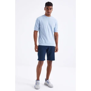 Tommy Life İndigo Bağcıklı Standart Kalıp Basic Erkek Şort - 81212