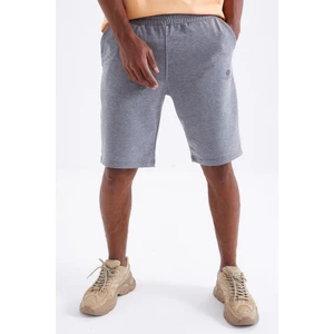 Tommy Life Gri Melanj Bağcıklı Standart Kalıp Basic Erkek Şort - 81212