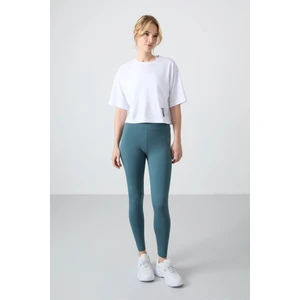 Tommy Life Orman Yeşili Yüksek Bel Toparlayıcı Slim Fit Dar Paça Kadın Tayt - 94011