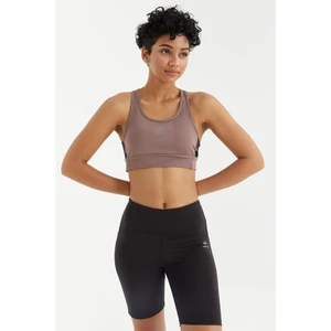 Tommy Life Gül Kurusu Çapraz Sırt Detaylı Slim Fit U Yaka Pedli Kadın Spor Büstiyer - 97121