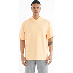 Tommy Life Kavun Içi Kapüşonlu Kol Etiket Detaylı Oversize Erkek T-shirt - 88179