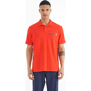 Tommy Life Fiesta Yazı Baskılı Standart Form Polo Yaka Erkek T-shirt - 88236