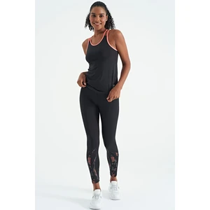 Tommy Life Siyah Çift Askılı Sırt Detaylı Standart Kalıp Kadın Spor Atlet - 97258