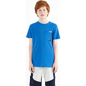 Tommy Life Saks Cep Detaylı O Yaka Standart Kalıp Erkek Çocuk T-Shirt - 11120
