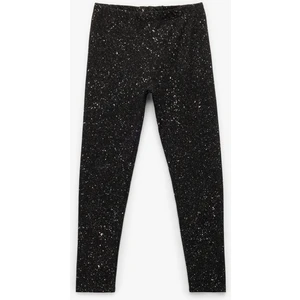 Sim Detaylı Dar Kalıp Pamuklu Tayt