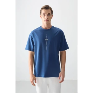 Air Jones Parlament Pamuklu Kalın Yumuşak Dokulu Oversize Fit Baskılı Erkek T-Shirt - 88373