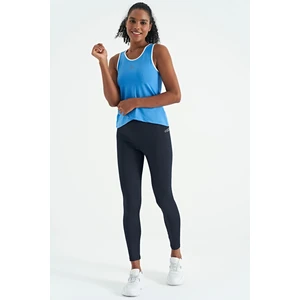 Tommy Life Saks Logo Baskılı Biye Şeritli Standart Kalıp Kadın Spor Atlet - 97255