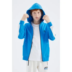 Tommy Life Saks Fermuarlı Erkek Çocuk Sweatshirt - 11180