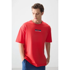Air Jones Fiesta %100 Pamuk Kalın Yumuşak Dokulu Oversize Fit Baskılı Erkek T-Shirt - 88359