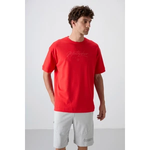 Tommy Life Fiesta Pamuklu Kalın Yumuşak Dokulu Oversize Fit Baskılı Erkek T-Shirt - 88320
