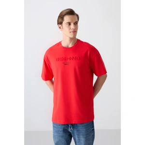 Tommy Life Fiesta Pamuklu Kalın Yumuşak Dokulu Oversize Fit Baskılı Erkek T-Shirt - 88328
