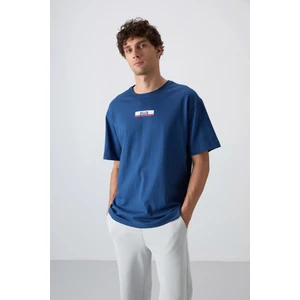 Air Jones Parlament %100 Pamuk Kalın Yumuşak Dokulu Oversize Fit Baskılı Erkek T-Shirt - 88359