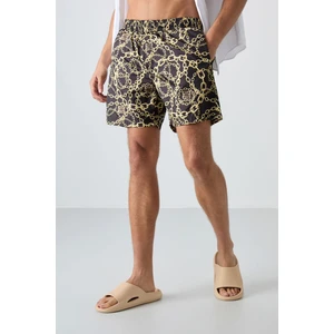 Tommy Life Zincir Desenli Hızlı Kuruyan Standart Fit Erkek Deniz Şortu - 81267