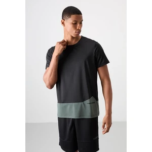 Tommy Life Siyah Polyester Nefes Alan Dokulu İnce Esnek Standart Fit Erkek Performans T-Shirt - 88383