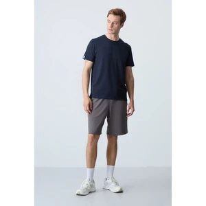 Air Jones Koyu gri Pamuklu Kalın Yumuşak Dokulu Standart Fit Basic Erkek Şort  - 81278