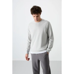 Tommy Life Taş Basic O Yaka Rahat Form Erkek Sweatshirt - 88053
