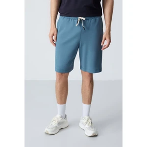 Air Jones Orman yeşili Pamuklu Kalın Yumuşak Dokulu Standart Fit Basic Erkek Şort  - 81275