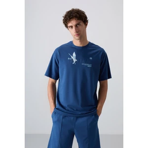 Tommy Life Parlament Pamuklu Kalın Yumuşak Dokulu Oversize Fit Baskılı Erkek T-Shirt - 88344