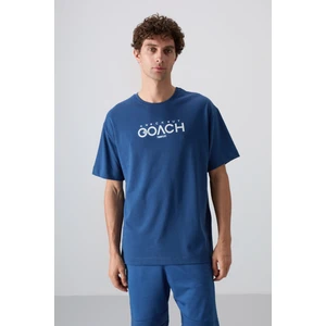 Tommy Life Parlament Pamuklu Kalın Yumuşak Dokulu Oversize Fit Baskılı Erkek T-Shirt - 88329