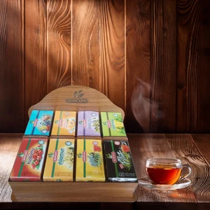 Ahşap Standlı Çay Seti̇