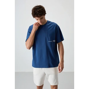 Air Jones Parlament Pamuklu Kalın Yüzeyi Dokulu Oversize Fit  Baskılı Erkek T-Shirt - 88370