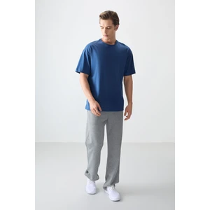 Air Jones Parlament %100 Pamuk Kalın Yumuşak Dokulu Oversize Fit Basic Erkek T-Shirt - 88353