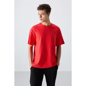 Tommy Life Fiesta Pamuklu Kalın Yüzeyi Dokulu Oversize Fit Baskılı Erkek T-Shirt - 88338