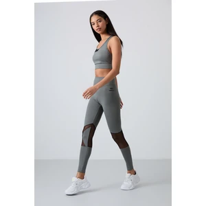 Haki Esnek Standart Fit Performans Kadın Tayt Takım - 95331