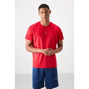 Tommy Life Kırmızı Polyester Nefes Alan Dokulu İnce Esnek Standart Fit Erkek Performans T-Shirt - 88391