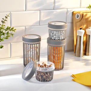 Lane 4 Lü Saklama Kabı-Gri