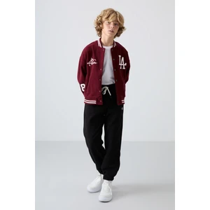 Tommy Life Siyah Kalın Yumuşak Dokulu Standart Fit Nakışlı Polar Erkek Çocuk Eşofman Alt - 11220