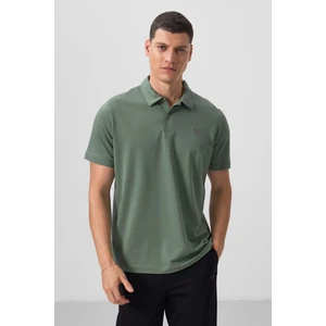 Tommy Life Açık Yeşil Basic Göğüs Logolu Standart Kalıp Triko Polo Yaka Erkek T-Shirt - 87768