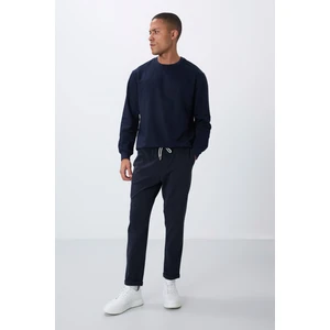 Air Jones Lacivert Yüzeyi Dokulu Standart Fit Erkek Eşofman Takım - 82154