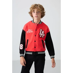 Tommy Life Fiesta Pamuklu Kalın İçi Tüylü Yumuşak Dokulu Standart Fit Nakışlı Erkek Çocuk Kolej Ceket - 11258