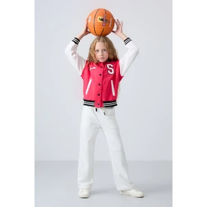 Tommy Life Viva Kırmızı Pamuklu İçi Tüylü Yumuşak Dokulu Standart Fit Nakışlı Kız Çocuk Kolej Ceket - 75163